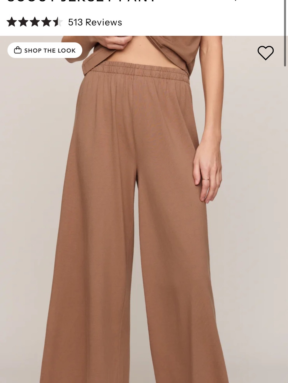 Zsupply Relaxed Wide-Leg Jersey Pants in Brown